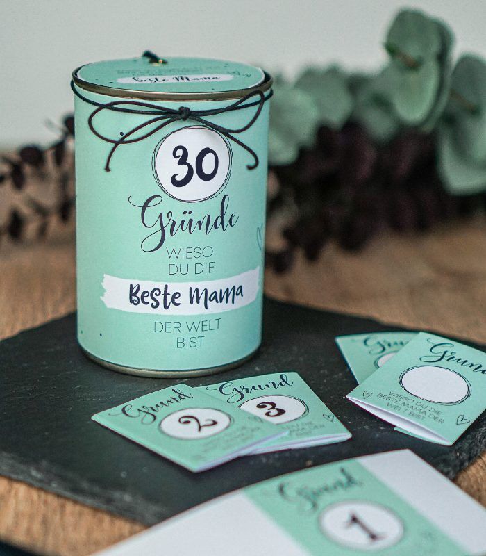 Beste Mama Komplimente Dose Geschenk Geschenkidee zum Muttertag zum selberbasteln in einer Konservendose